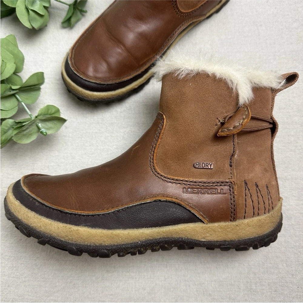 Merrell Tremblant Pull On Polar Waterproof Boot Oak Brown Women's